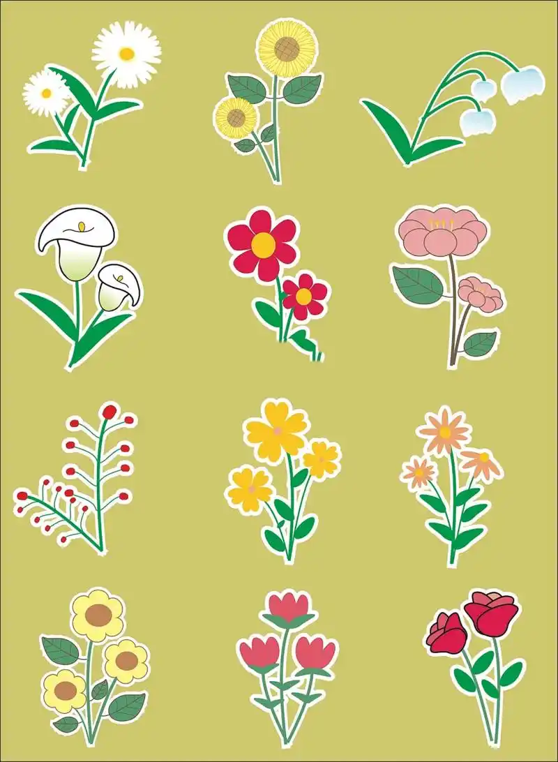 小花花卡通简笔画免费分享 忙中抽空更新一波小花花 有单张图片可以