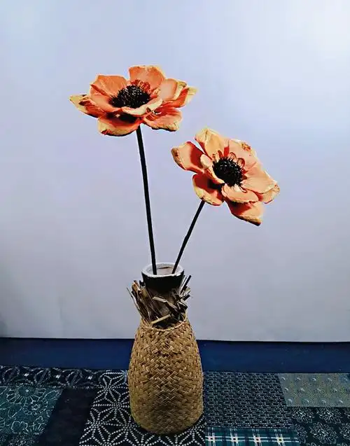 曼陀花开松果家居创意艺术手工酒店咖啡厅装饰干花