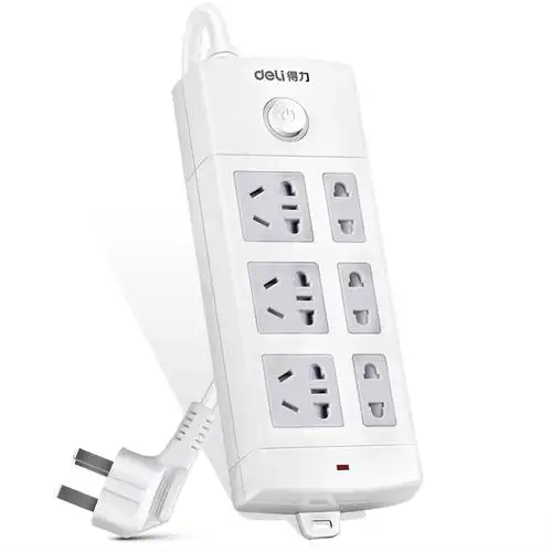 得力新国标多功能拖线板插排插座