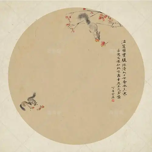 中国风复古工笔画摄影写真psd背景模板素材,古装儿童相册psd模板