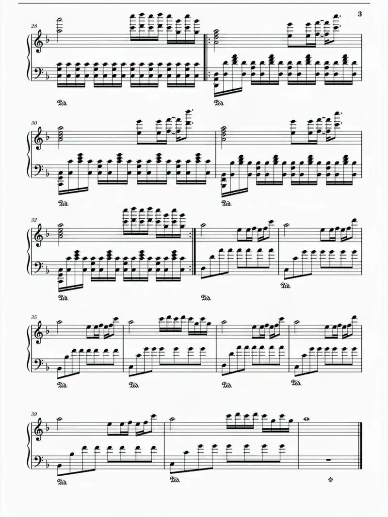 钢琴谱分享	"《my sunset》  "