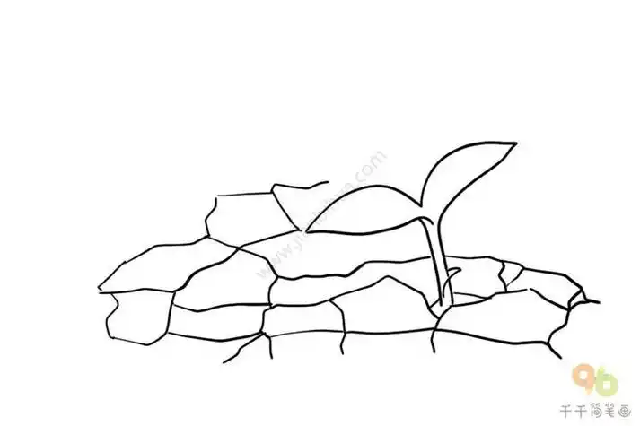 泥土地简笔画