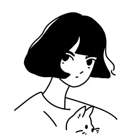 女生头像 (610161)79简笔画头像 | 白底线条画 |#手绘