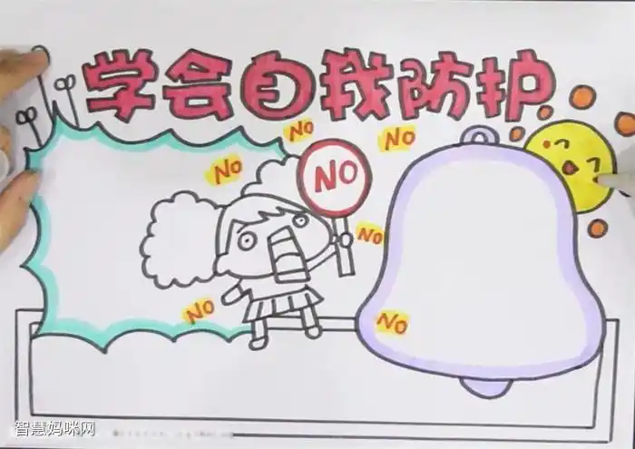 关于学会自我保护的手抄报怎么画