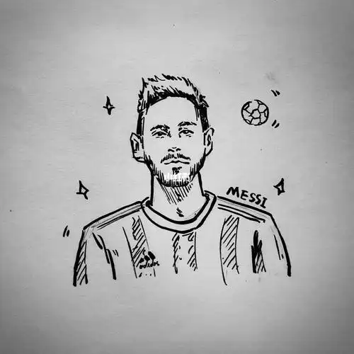 这个球星我绘梅西