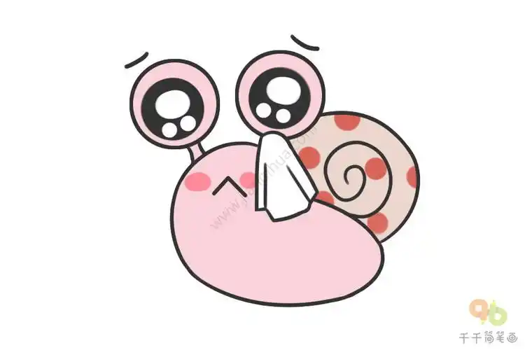 难过的小蜗牛简笔画