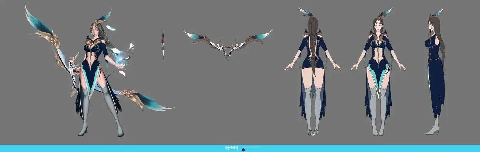 角色原画三视图配色练习