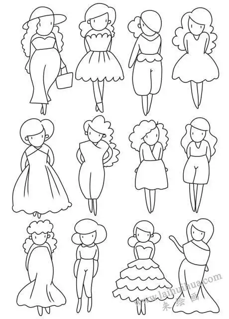 时装简笔画