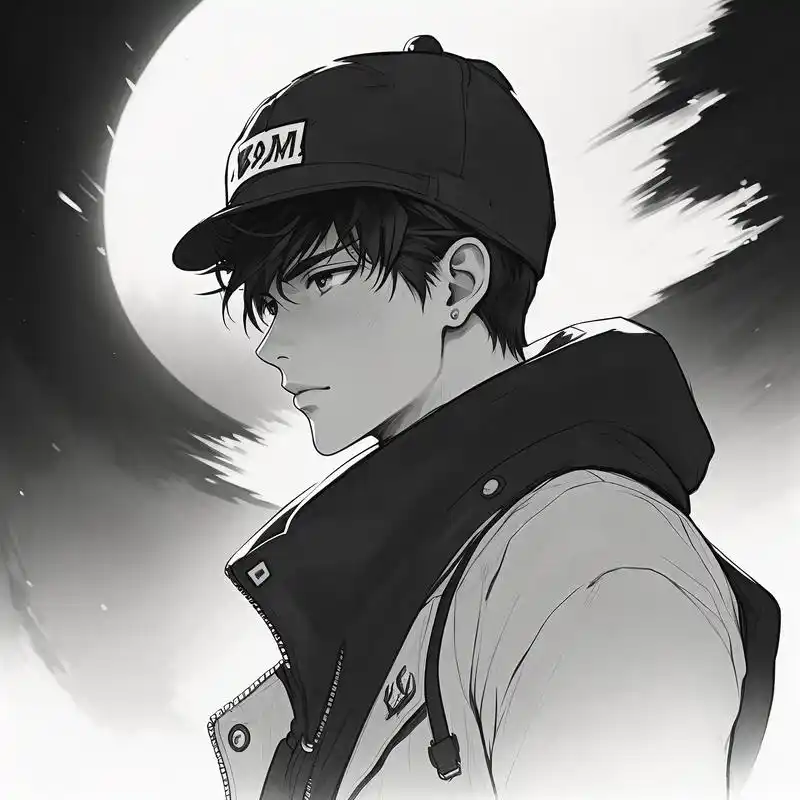 97 帅气男生侧脸头像 90