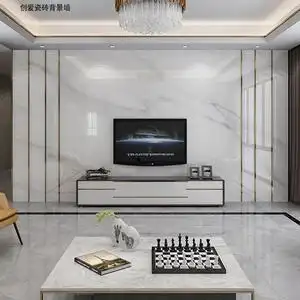 电视背景墙瓷砖客厅大气现代北欧新中式轻奢风网红影视墙岩板大板