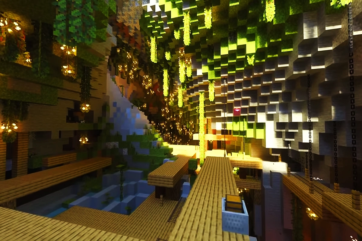 我的世界:生存向地图,完整的山顶别墅,让玩家重温"童年阴影"