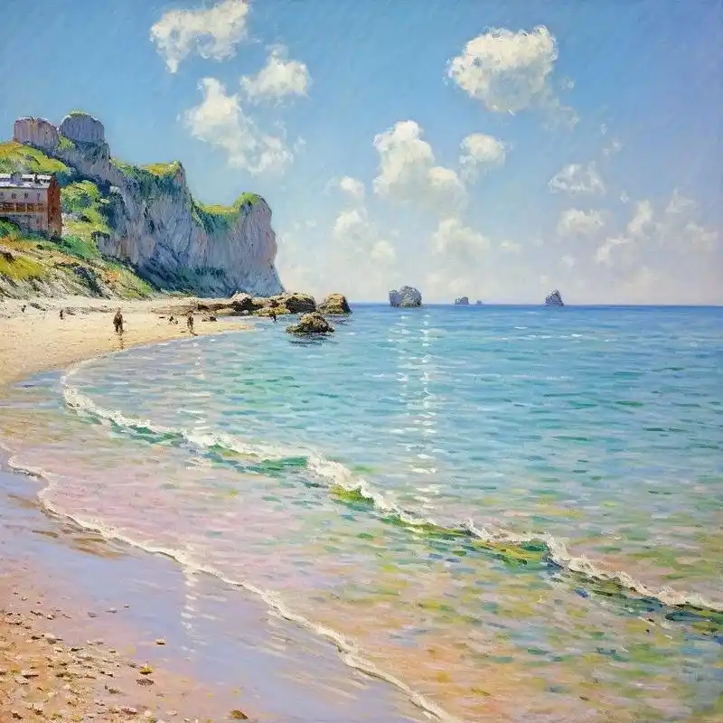 印象派 油画——海浪.#ai绘画 #一起看海 #唯美意境 # - 抖音