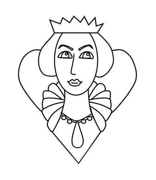 幼儿简笔画卡通女王的画法图片教程素描
