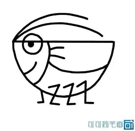 蝈蝈的简笔画