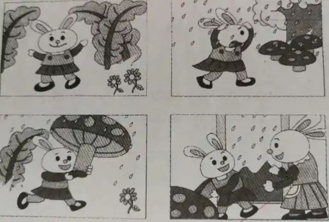 一年级看图写话:聪明的小兔