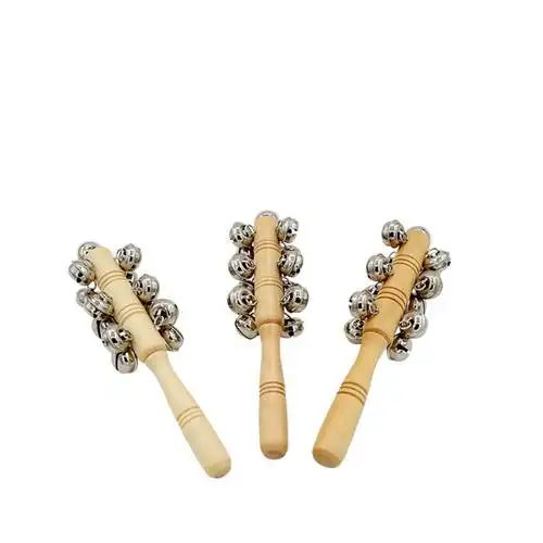 奥尔夫打击乐器 厂家供应 手棒铃 13铃棒铃 早教类乐器