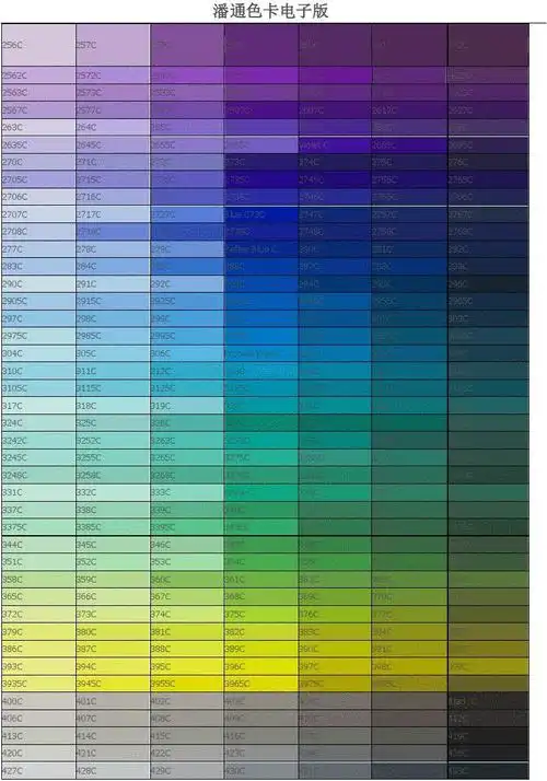 潘通色卡电子版
