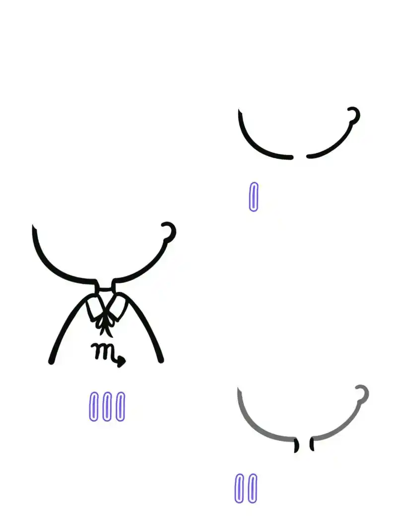十二星座简笔画/天蝎座(scorpio),热烈的心藏在冰雪之 - 抖音