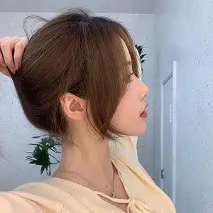 八字刘海假发女夏季自然前额发际线贴片无痕中分法式斜刘海假发片