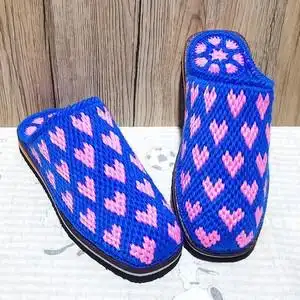 纯手工毛线拖鞋2020秋冬季新款手工编织情侣居家休闲毛线防滑拖鞋