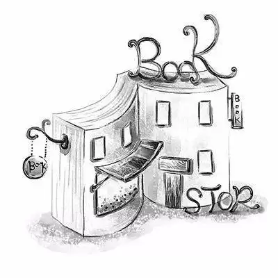 书店的简笔画的步骤