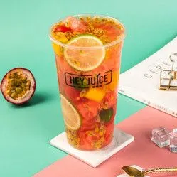 四季春大果粒水果茶