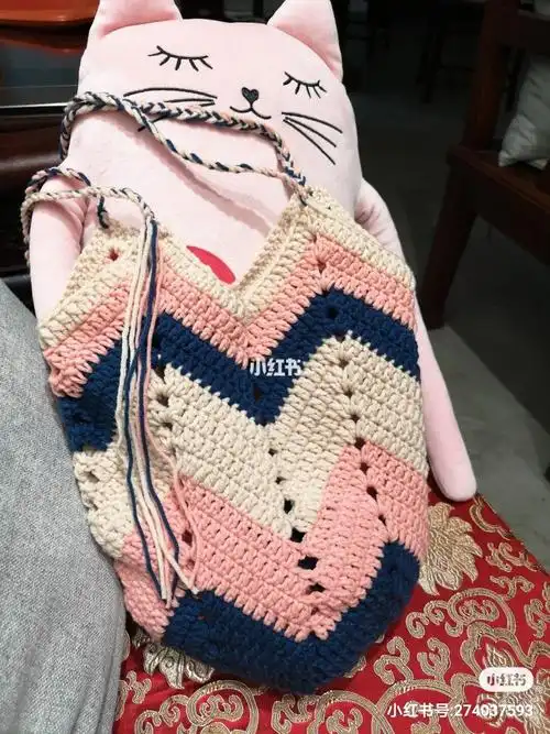 钩针编织方底菜篮子包附图解