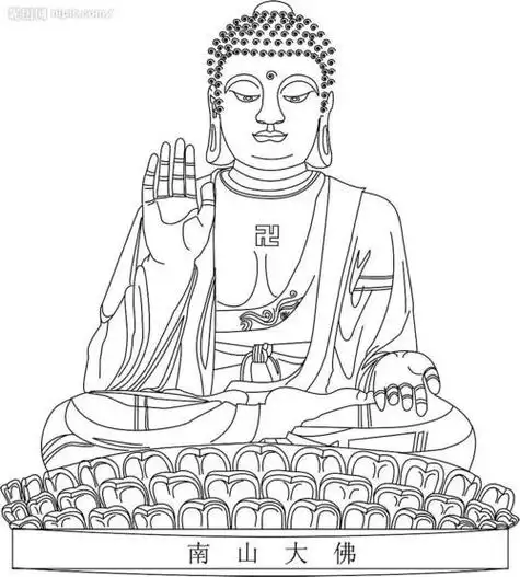 幼儿园大佛简笔画 第1页