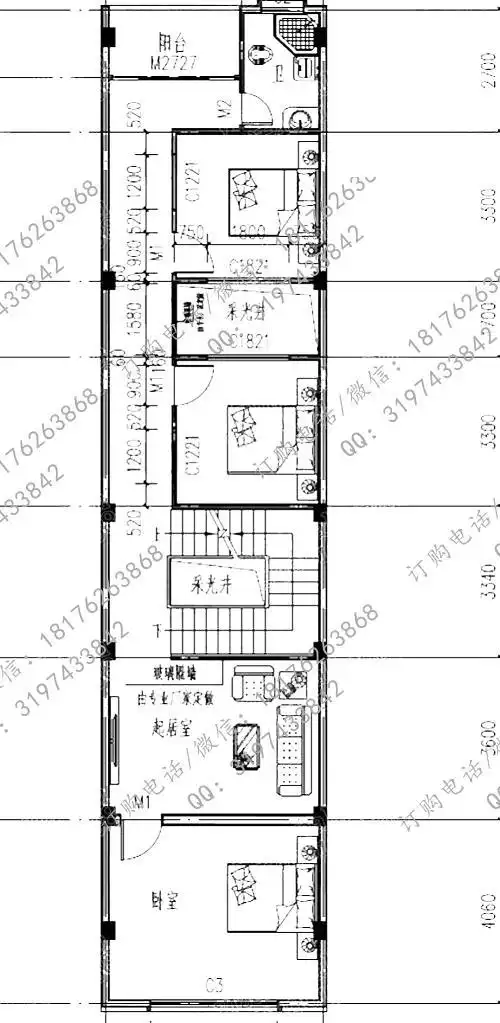 面宽4米左右农村四层自建房设计图乡镇房屋