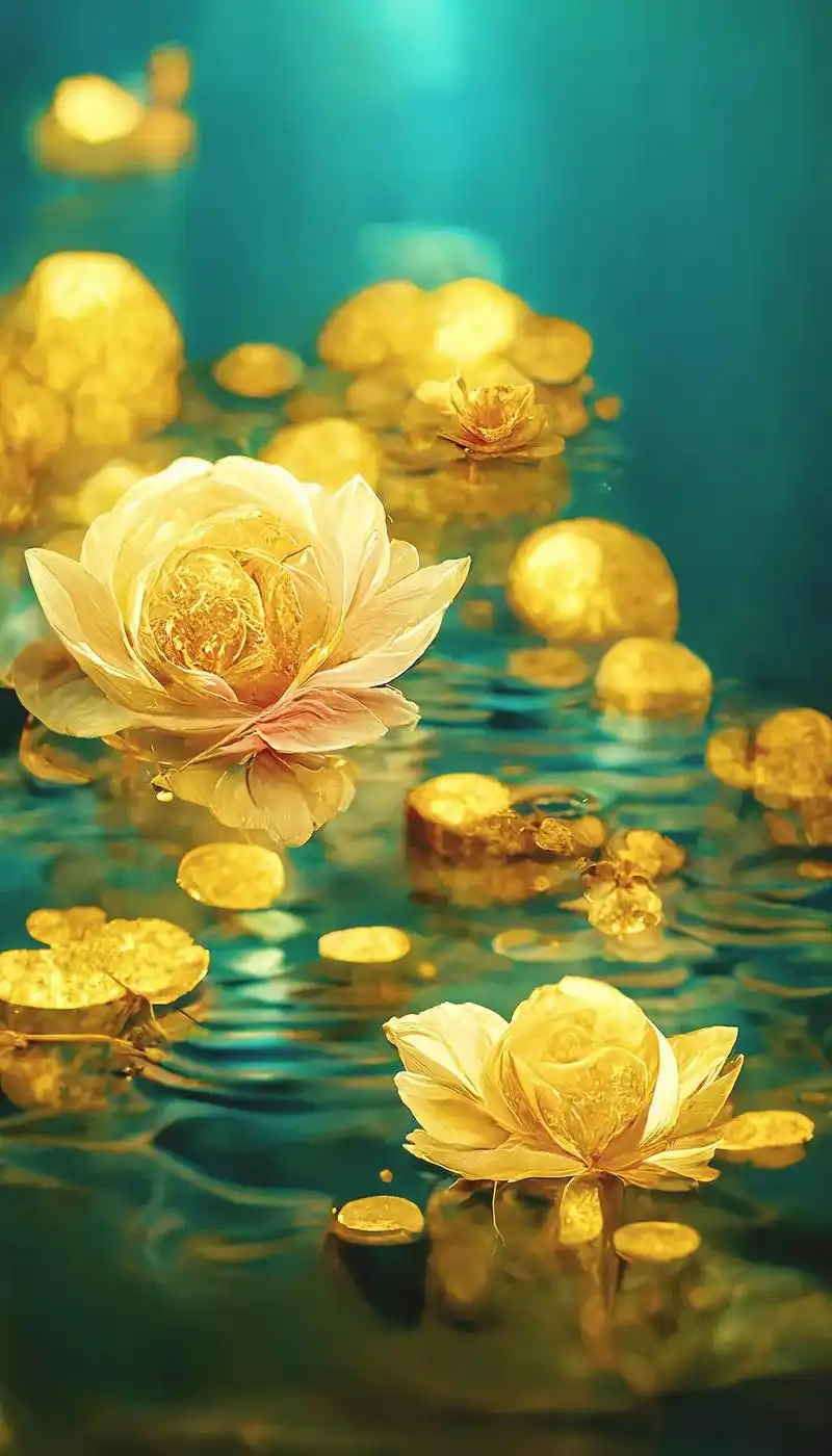 大数据不会骗人的,当你刷到这漂亮的金色莲花时,说明你正鸿运当 - 抖