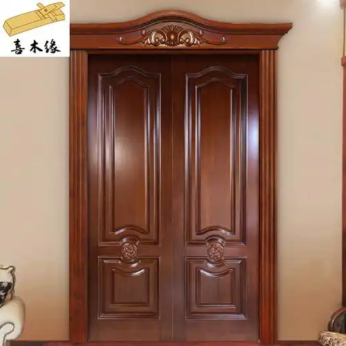 南京实木门进户沙比利对开庭院防盗门入户别墅双开大门