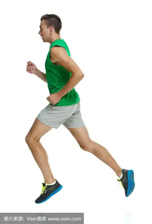 男运动员跑步