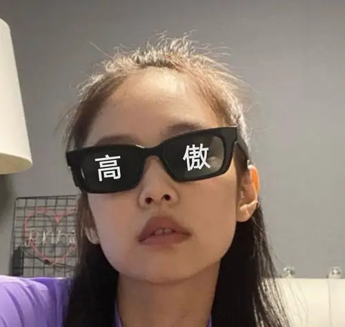 表情包大户jennie 墨镜文字头像楼