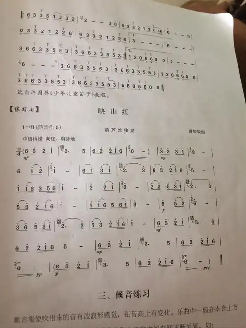 自学葫芦丝《映山红》,妈妈也挺佩服你的.