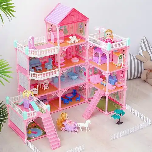 彤乐芭比娃娃女孩过家家玩具屋子公主仿真别墅城堡超大号房子套装