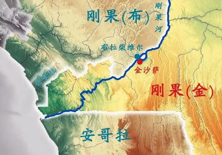 这里就是非洲的刚果,刚果金和刚果布.