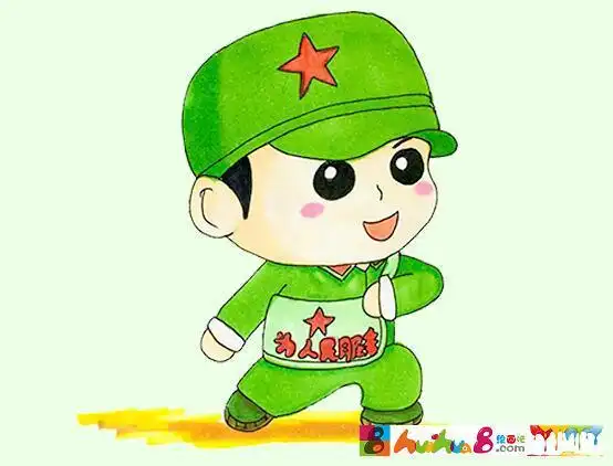 头像 线稿 500卡通人物简笔画军人怎么画站岗军人的简笔画卡通军人