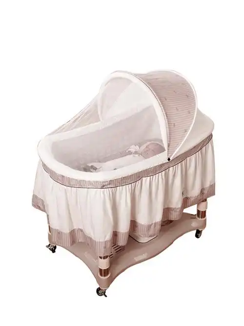 电动上下摇带滚轮智能哄睡摇摇床