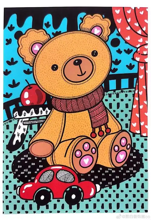 绘画素材##遇见艺术##儿童绘画##绘画参考##创意美术##儿童线描画