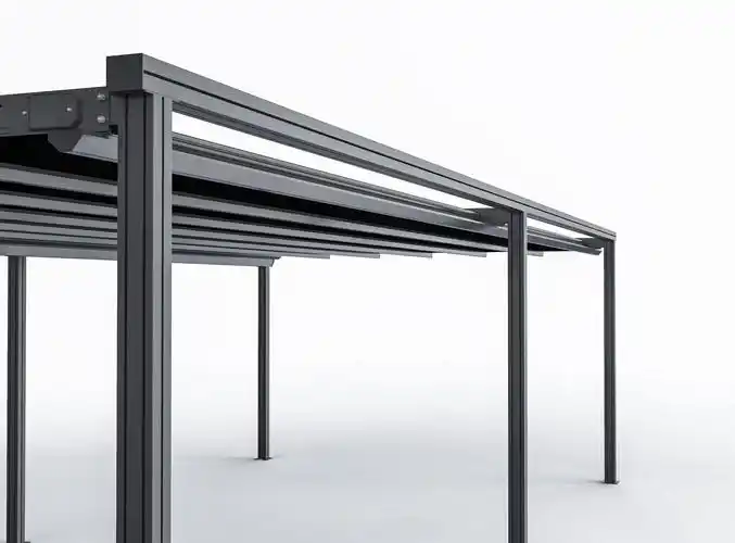 电动伸缩遮阳雨棚阳光房顶棚轨道天幕雨棚