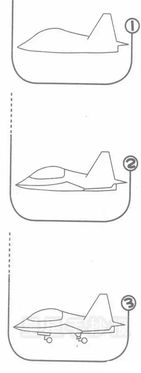 帅气中国轰炸机儿童简笔画