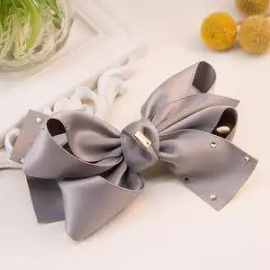 头花饰品韩国高马尾发饰网红大蝴蝶结发夹气质女士简约发卡顶夹子