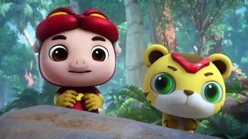 猪猪侠恐龙日记:猪猪侠和阿五打扫卫生,意外发现又大又长的牙齿