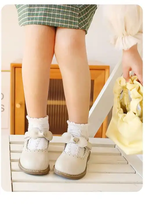 寇翔10双装儿童袜子女童袜子女夏季薄款棉袜宝宝春秋可爱公主花边1双