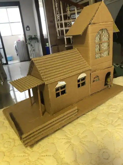 手工纸板房子