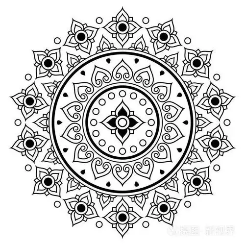 泰国矢量曼荼罗设计, traiditonal 民俗艺术 inpired 花圆形图案