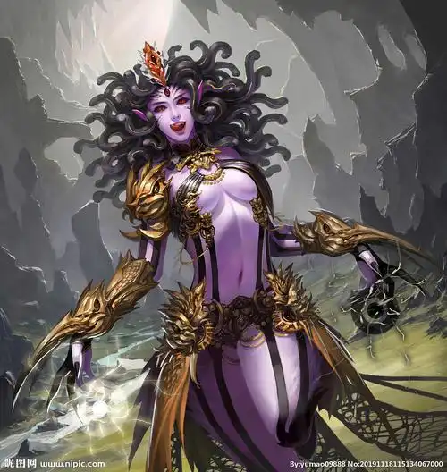 蛇发女妖美杜莎女王cg形象壁纸图片