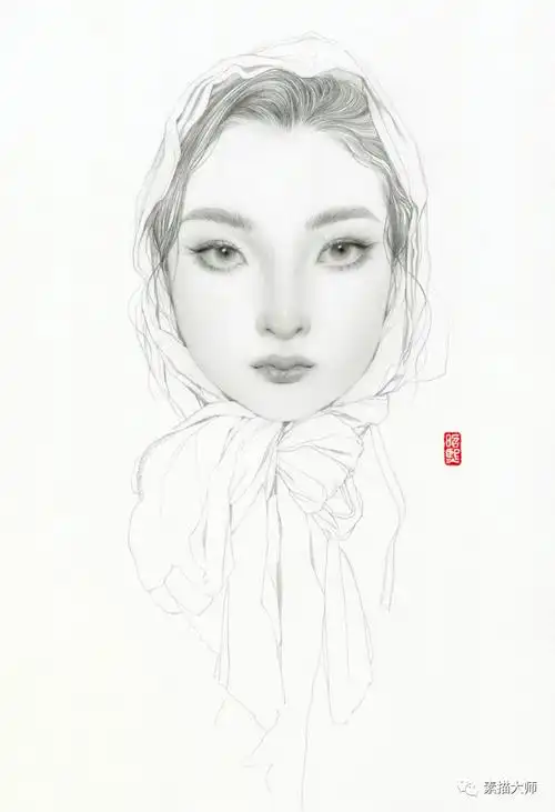 洛杉矶韩国美女画家,soey milk的肖像素描!