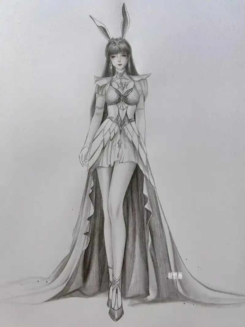 斗罗大陆小舞神装全身画77点画过程.