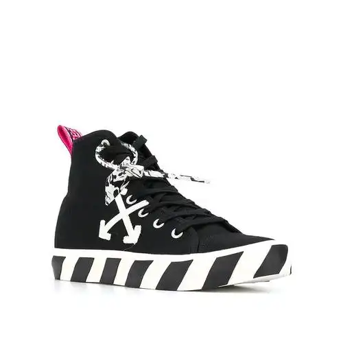 香港直邮offwhite男士条纹箭头印花高帮运动鞋时尚休闲鞋